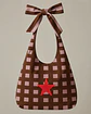 Lola bag | Quadrados | Castanho rosa - Thumbnail 2