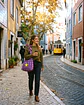 Lola bag | Quadrados | Laranja Lilas - Thumbnail 1