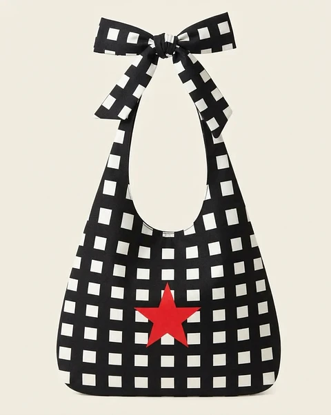 Lola bag | Quadrados | Preto e branco