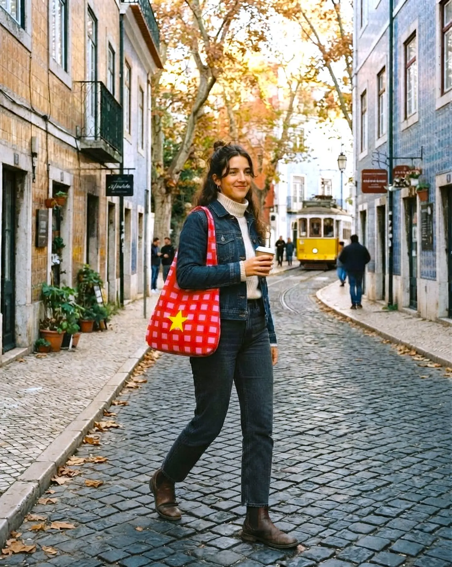 Lola bag | Quadrados | Vermelho e rosa 1