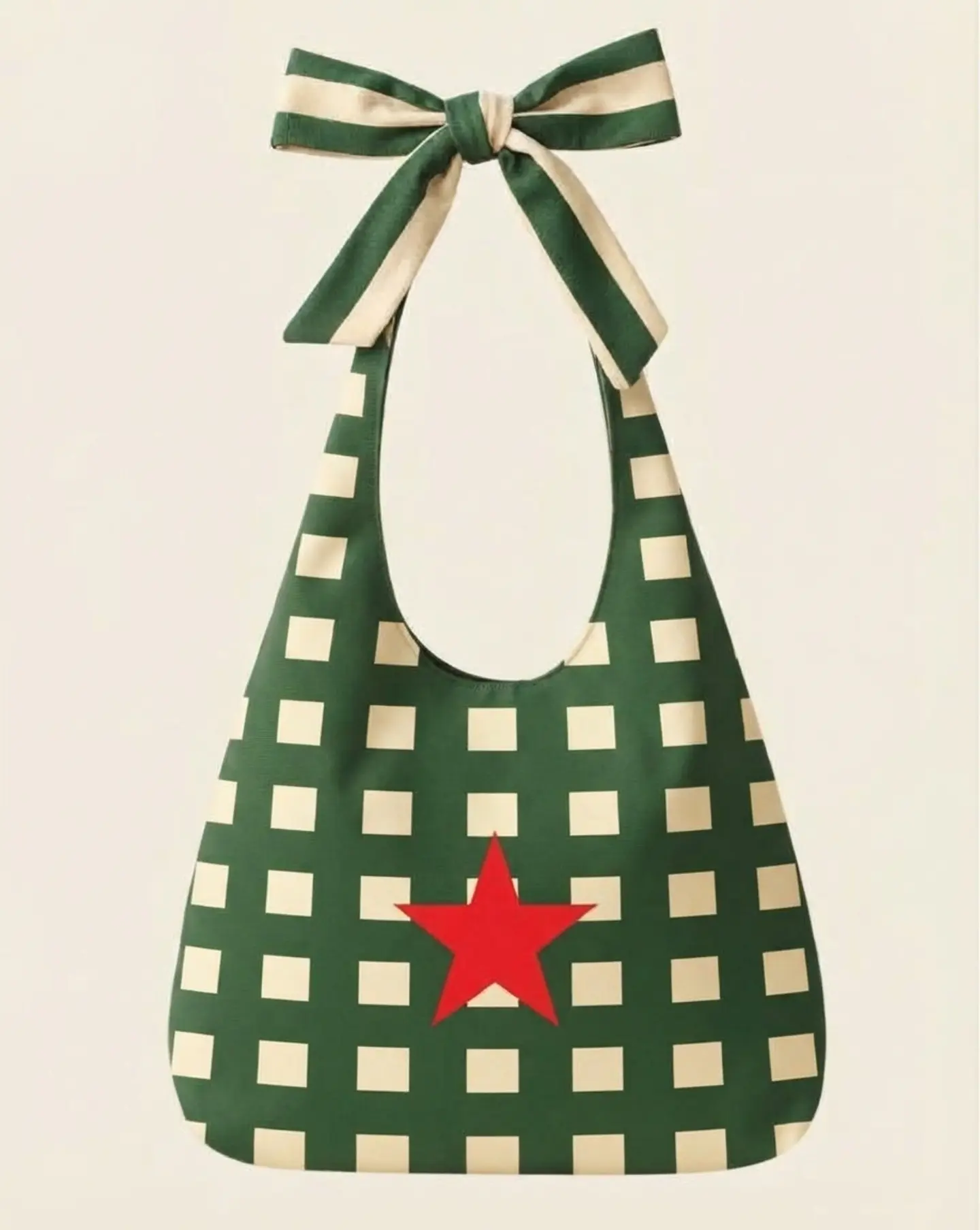 Lola bag | Quadrados | Verde e creme 2