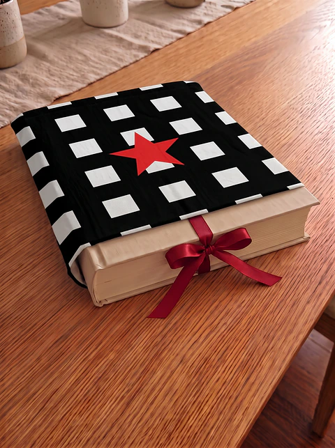 Bolsa livros e e-book | Quadrados | Preto e branco
