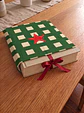Bolsa livros e e-book | Quadrados | Verde e creme - Thumbnail 1