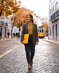 Bolsa portátil | Quadrados | Laranja e amarelo - Thumbnail 1