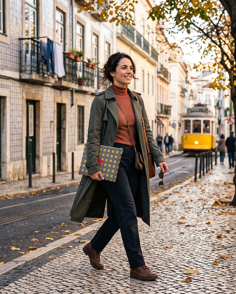 Bolsa portátil | Quadrados | Cinza e amarelo 2