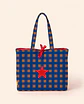 Sasha shopper | Quadrados | Azul castanho - thumbnail 2