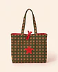 Sasha shopper | Quadrados | Verde e castanho - Thumbnail 1