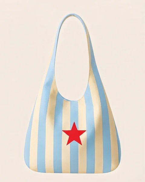 Bianca bag | Riscas | Horizontais | Azul claro