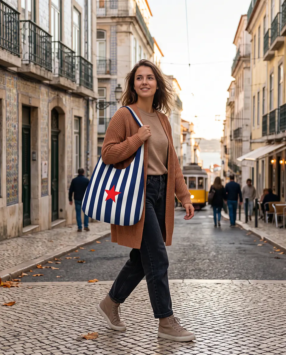 Bianca bag | Riscas | Horizontais | Azul claro - COPIE 1