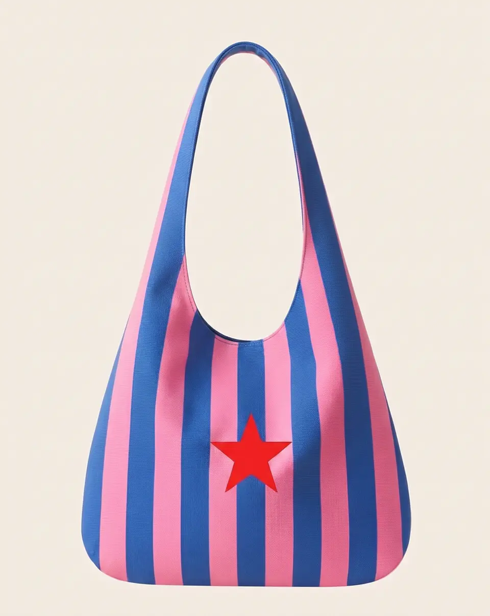 Bianca bag | Riscas | Horizontais | Azul rosa 2