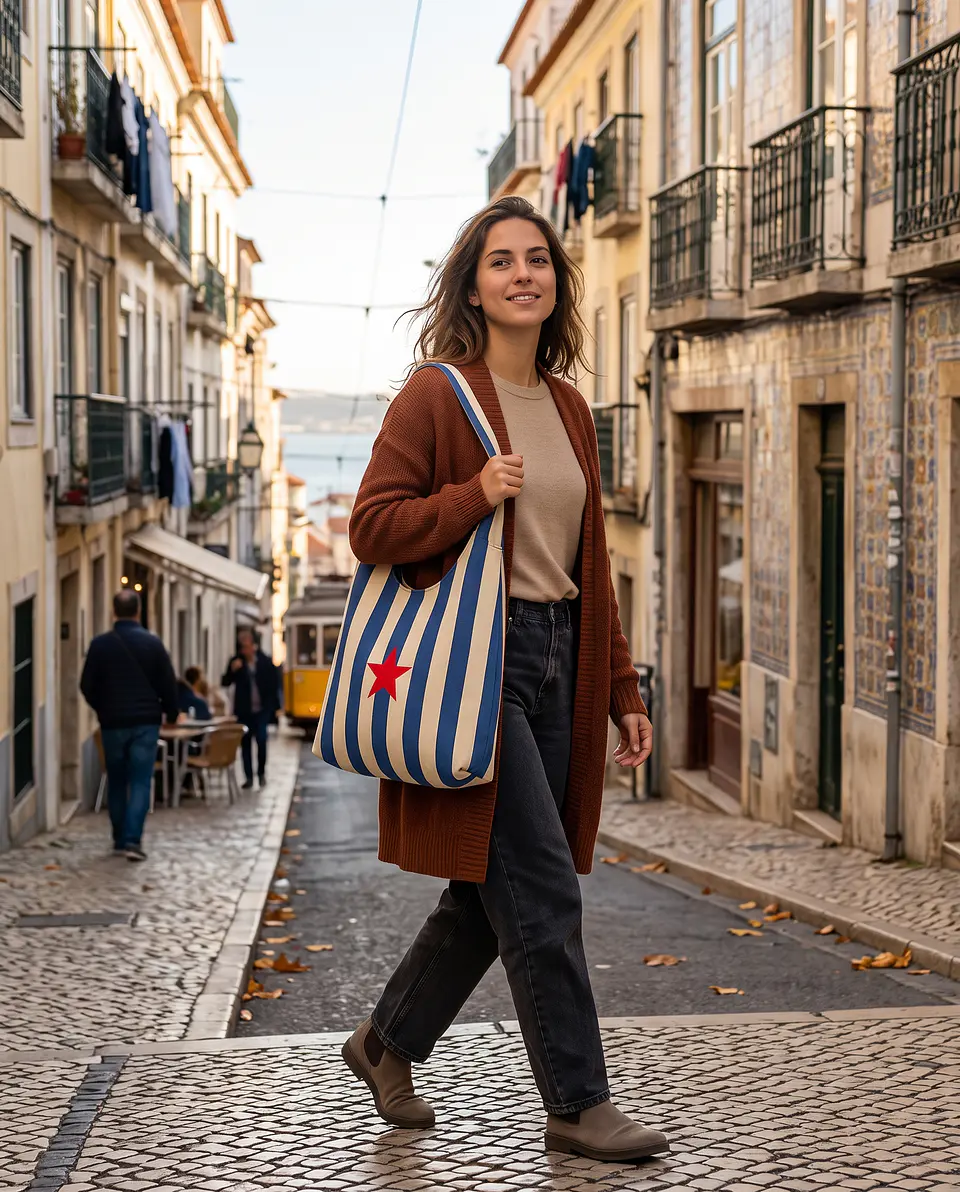 Bianca bag | Riscas | Horizontais | Azul 2