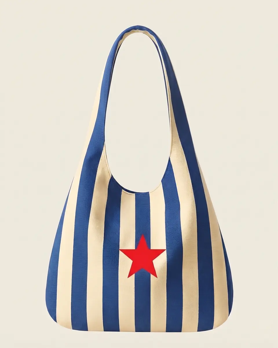 Bianca bag | Riscas | Horizontais | Azul 1