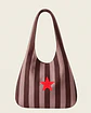Bianca bag | Riscas | Horizontais | Castanho - thumbnail 2