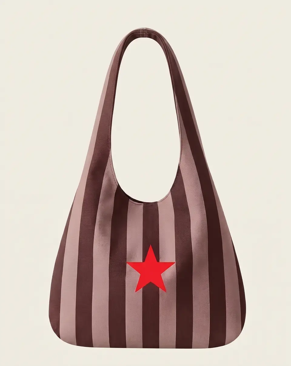 Bianca bag | Riscas | Horizontais | Castanho 2