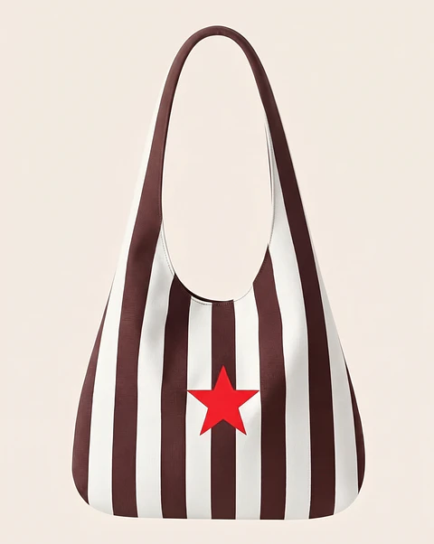 Bianca bag | Riscas | Horizontais | Chocolate