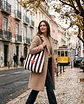 Bianca bag | Riscas | Horizontais | Chocolate - Thumbnail 2