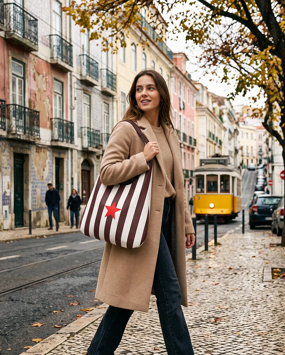 Bianca bag | Riscas | Horizontais | Chocolate 2