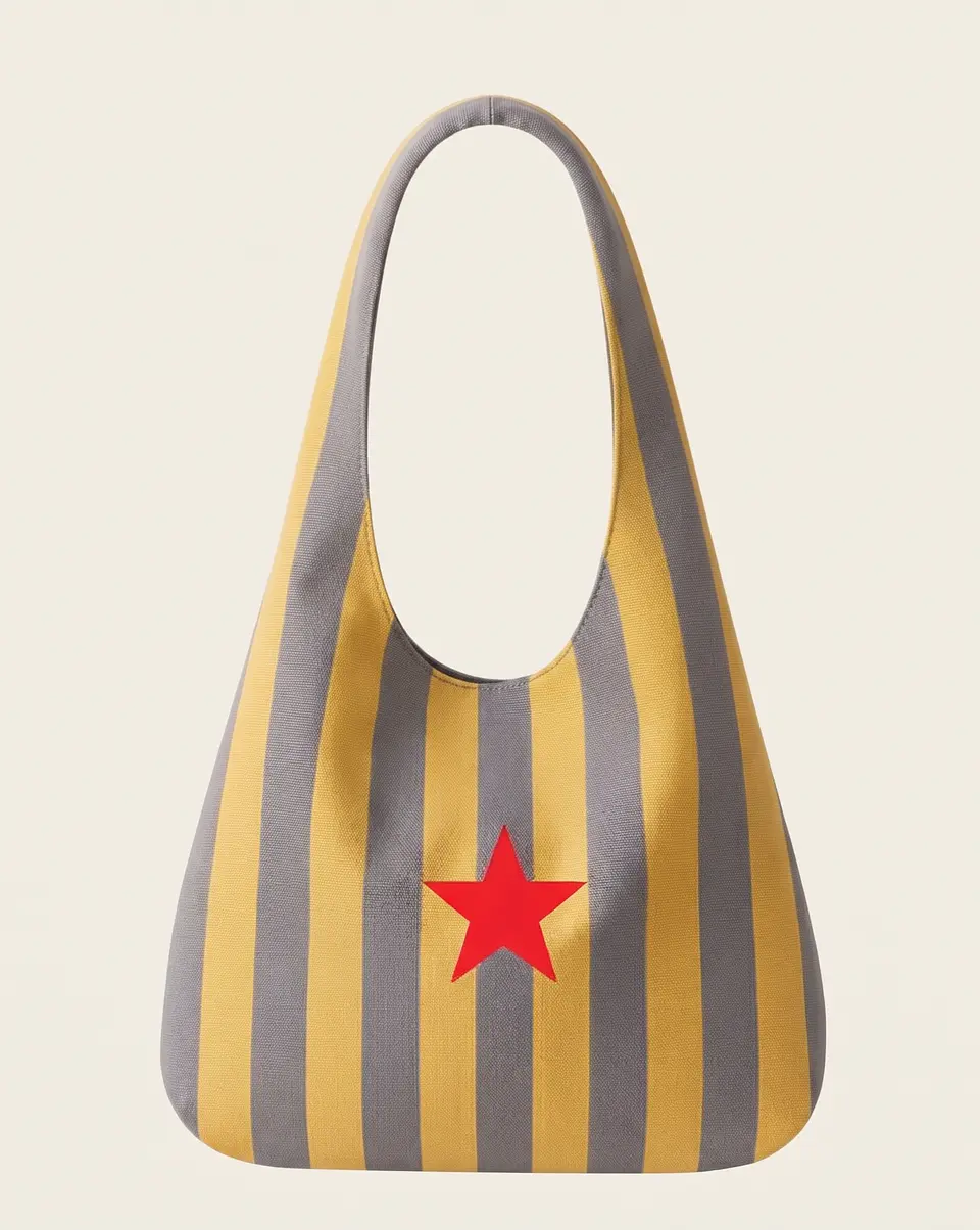 Bianca bag | Riscas | Horizontais | Cinza e amarelo 2
