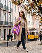 Bianca bag | Riscas | Horizontais | Lilás - Thumbnail 1