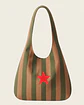 Bianca bag | Riscas | Horizontais | Verde e castanho - thumbnail 2