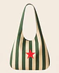 Bianca bag | Riscas | Horizontais | Verde e creme - thumbnail 1