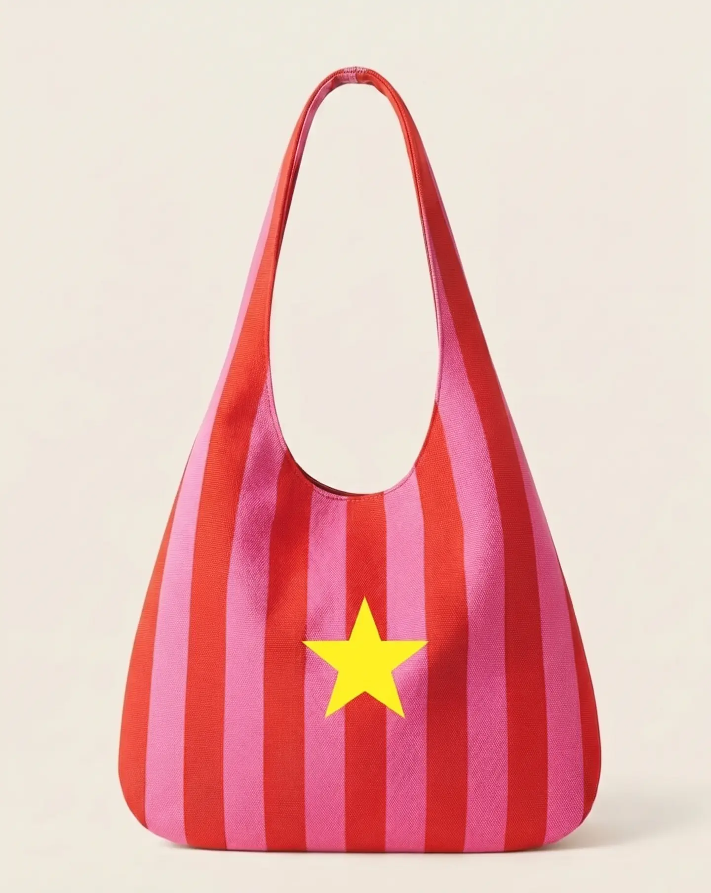 Bianca bag | Riscas | Horizontais | Vermelho e rosa 2