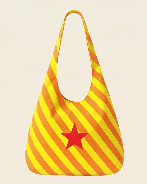 Bianca bag | Riscas | Diagonais | Laranja e amarelo