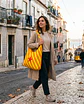 Bianca bag | Riscas | Diagonais | Laranja e amarelo - Thumbnail 2