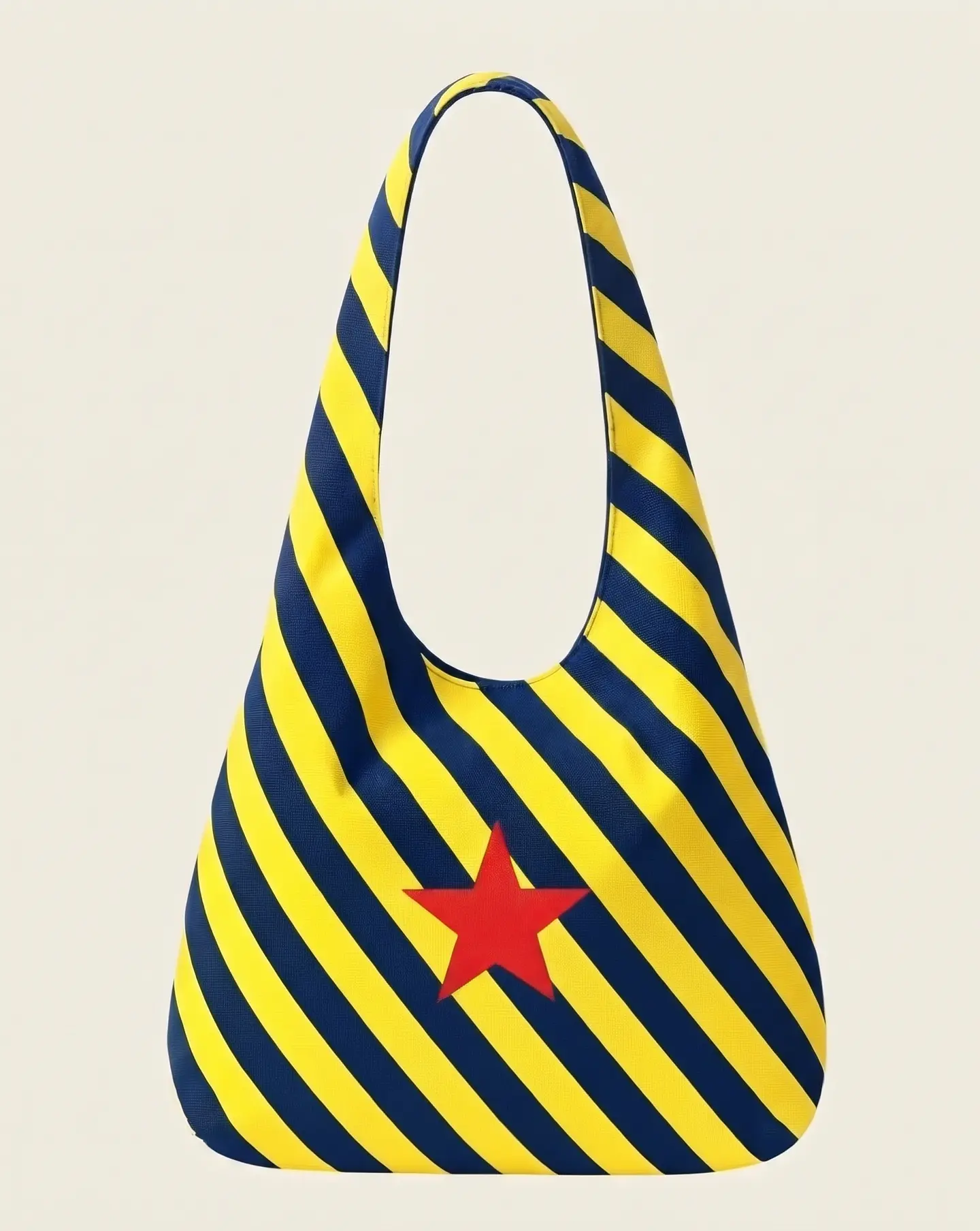Bianca bag | Riscas | Diagonais | Azul e amarelo 2