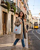 Bianca bag | Riscas | Diagonais | Azul e castanho - COPIE - thumbnail 1