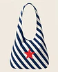 Bianca bag | Riscas | Diagonais | Azul escuro - Thumbnail 1