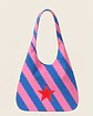Bianca bag | Riscas | Diagonais | Azul rosa - thumbnail 2