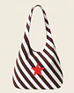 Bianca bag | Riscas | Diagonais | Chocolate - thumbnail 2