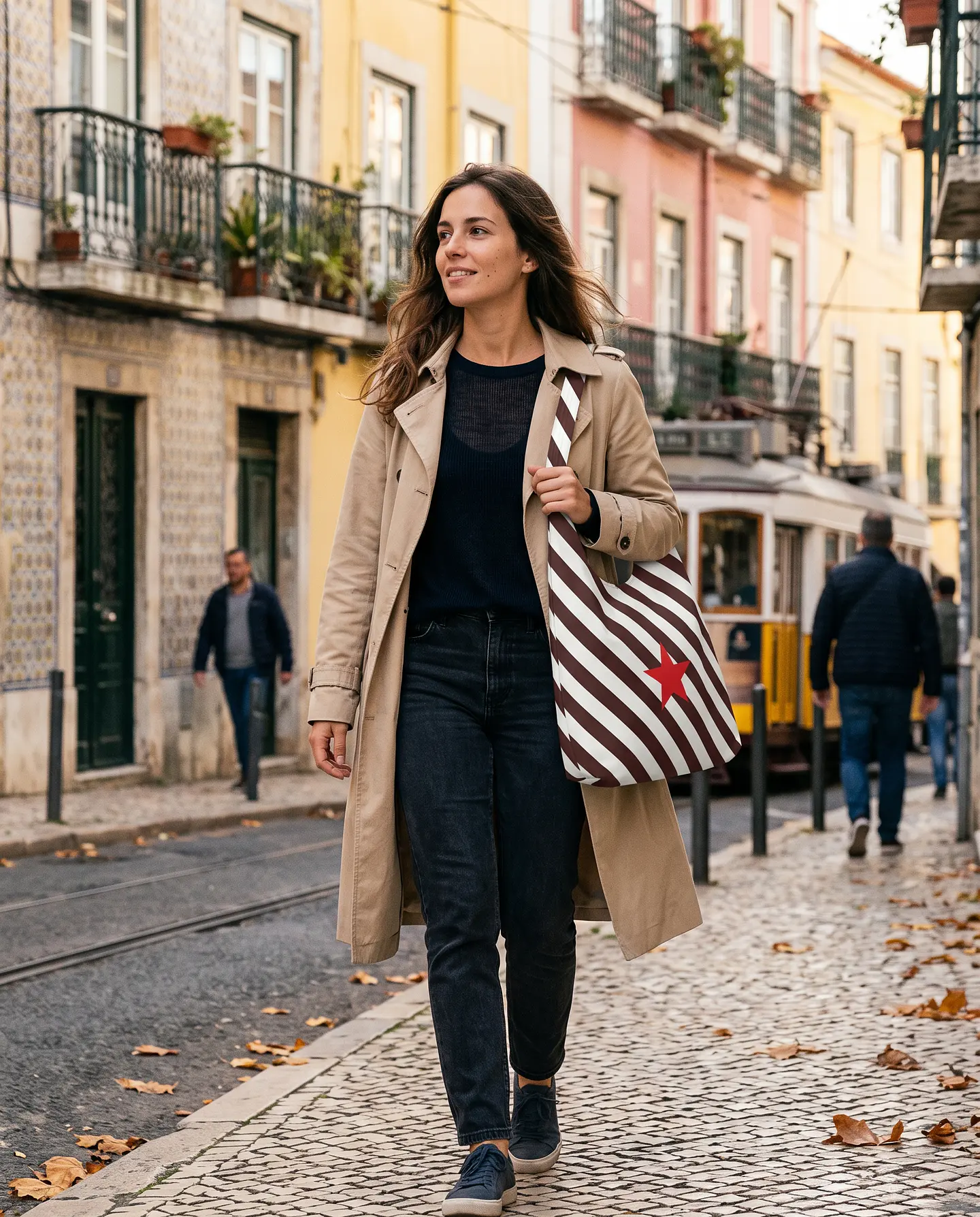 Bianca bag | Riscas | Diagonais | Chocolate 1
