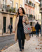 Bianca bag | Riscas | Diagonais | Chocolate - thumbnail 1