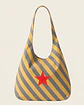 Bianca bag | Riscas | Diagonais | Cinza e amarelo - Thumbnail 1