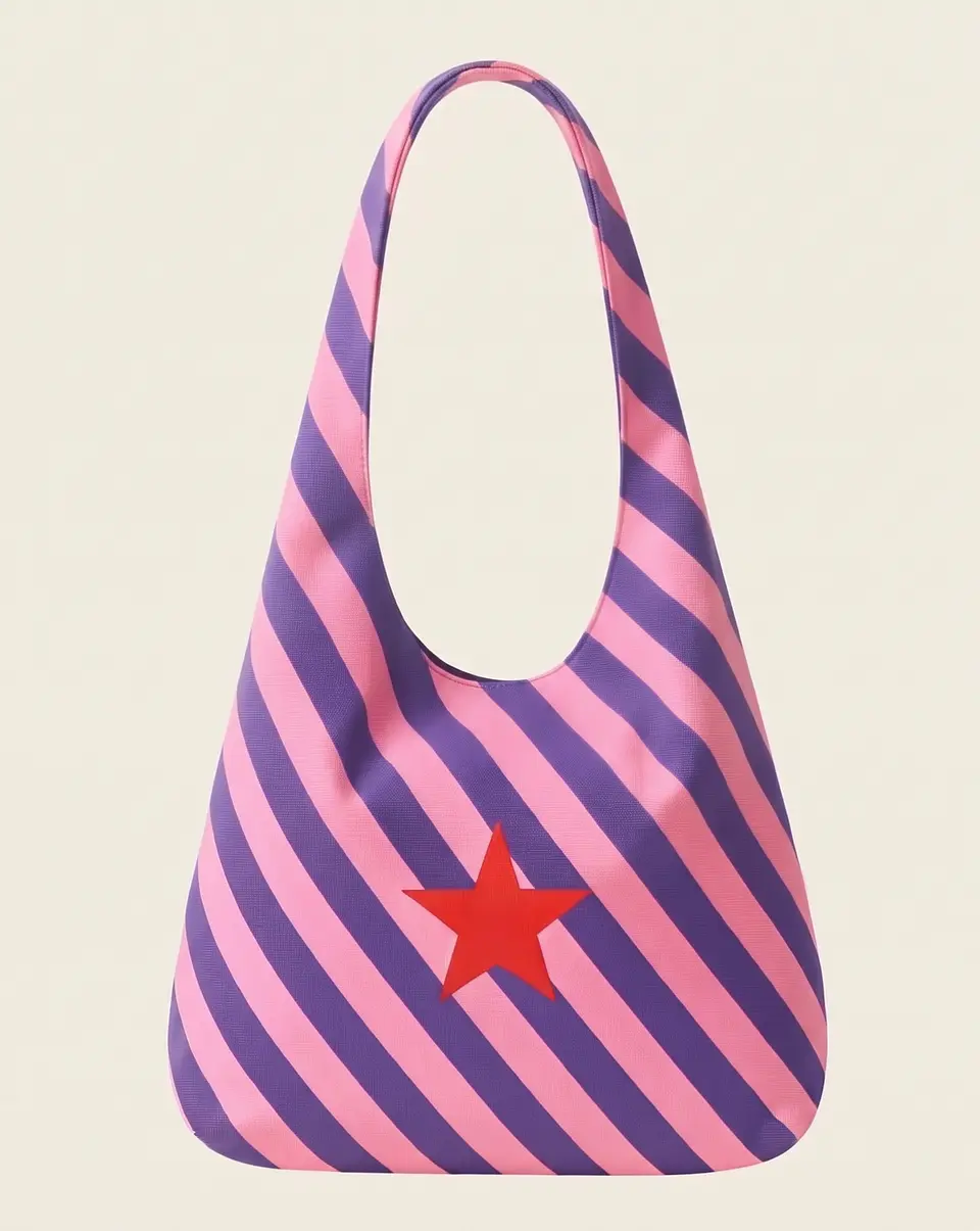 Bianca bag | Riscas | Diagonais | Lilás 2