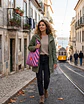 Bianca bag | Riscas | Diagonais | Lilás - Thumbnail 1