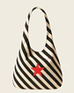 Bianca bag | Riscas | Diagonais | Preto - Thumbnail 1