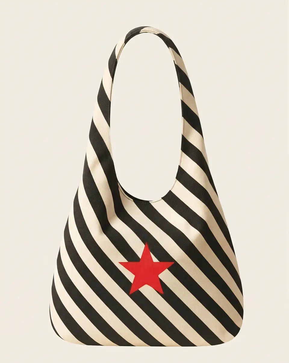 Bianca bag | Riscas | Diagonais | Preto 1