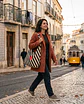 Bianca bag | Riscas | Diagonais | Preto - Thumbnail 2
