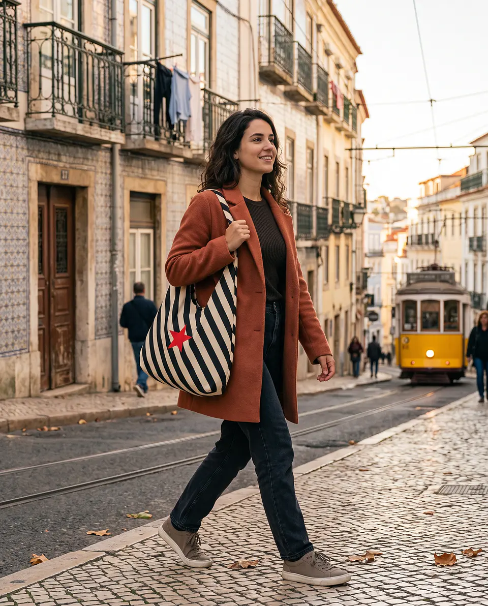 Bianca bag | Riscas | Diagonais | Preto 2