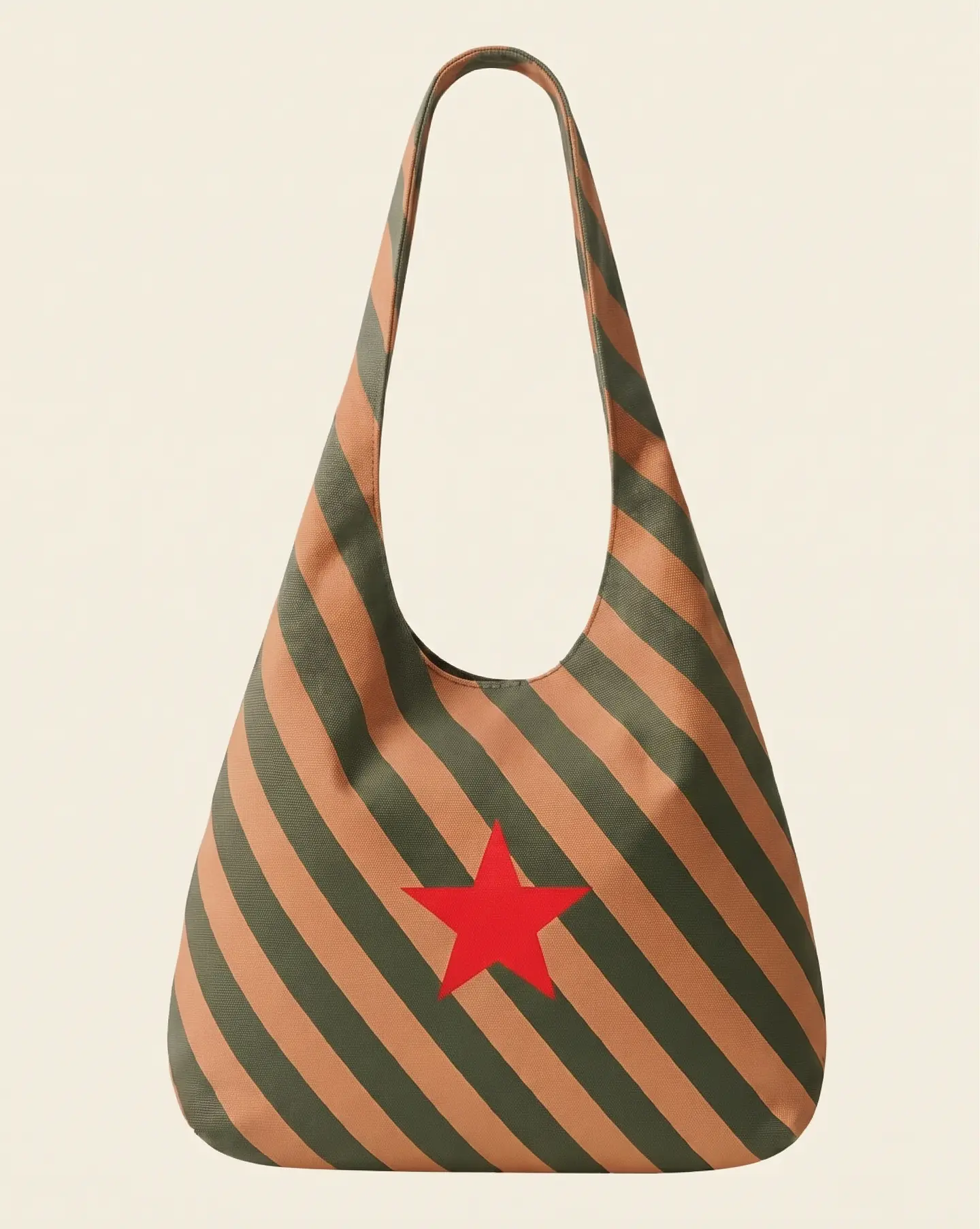 Bianca bag | Riscas | Diagonais | Verde e castanho 2