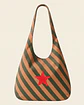 Bianca bag | Riscas | Diagonais | Verde e castanho - thumbnail 2