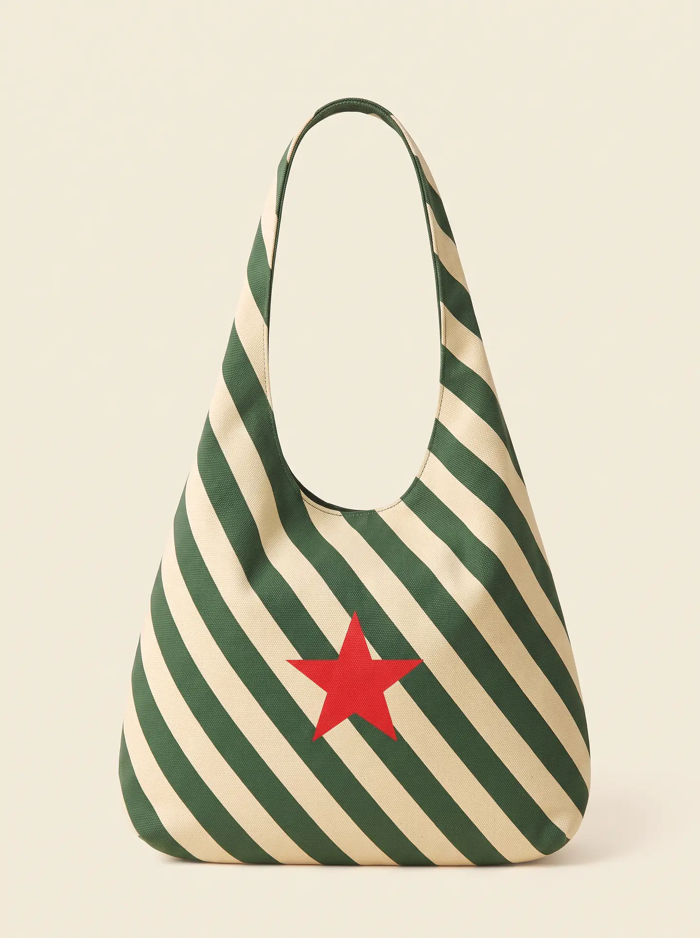 Bianca bag | Riscas | Diagonais | Verde e creme 1