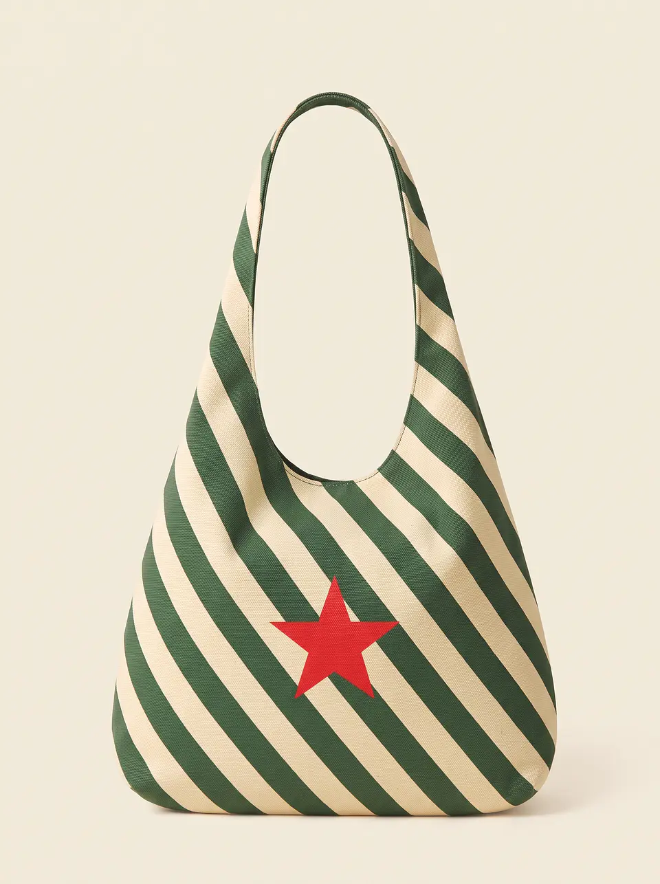 Bianca bag | Riscas | Diagonais | Verde e creme 1