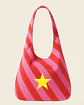Bianca bag | Riscas | Diagonais | Vermelho e rosa - Thumbnail 2