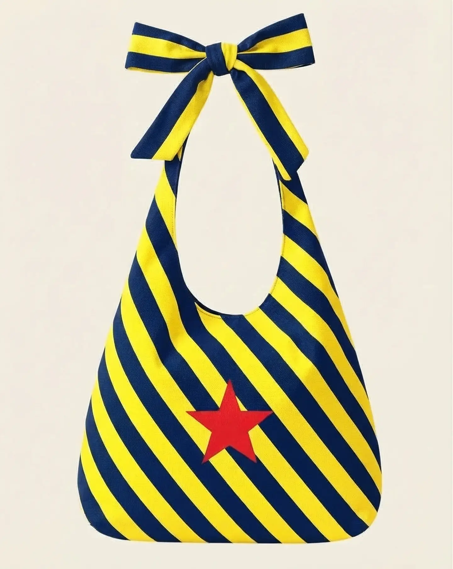 Lola bag | Riscas | Diagonal | Azul e amarelo 1