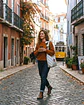 Lola bag | Riscas | Diagonal | Azul claro - Thumbnail 2