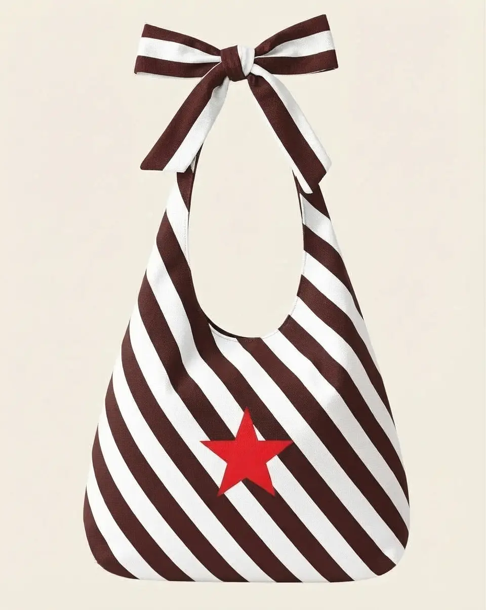 Lola bag | Riscas | Diagonal | Chocolate 2